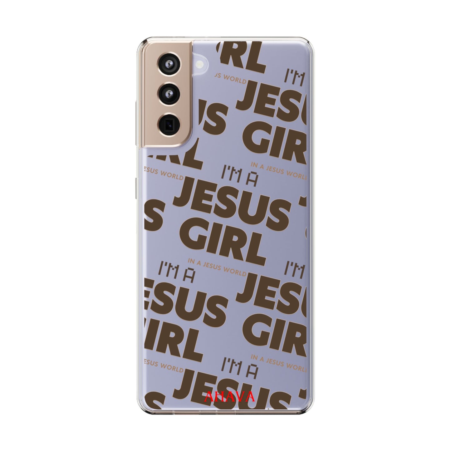 I'm a Jesus Girl Brown Case -Clear