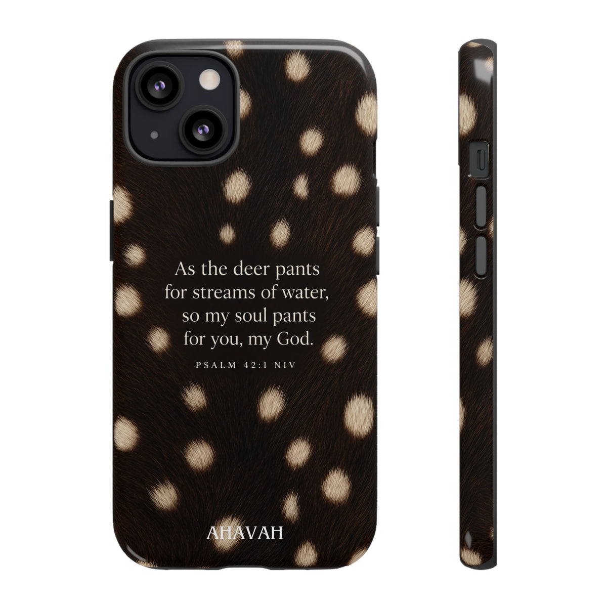 Psalm 42:1 Midnight Fawn Print Phone Case | As the Deer Pants