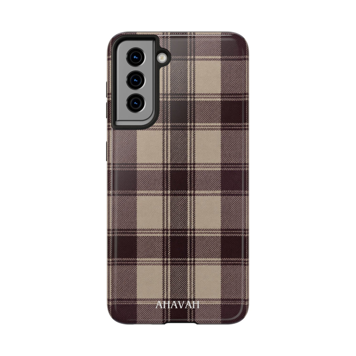Abba’s Embrace | Warm Teddy Plaid Phone Case