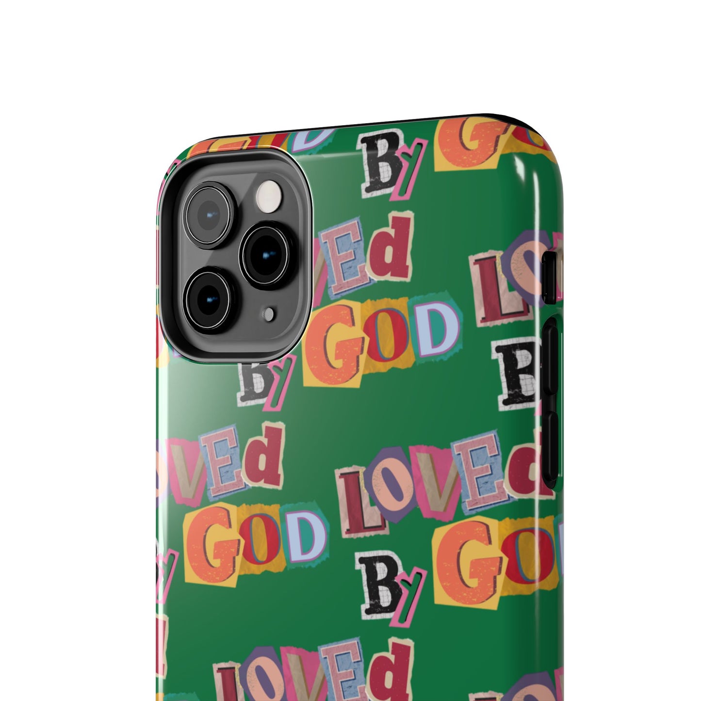 "Loved by God" Green Phone Case