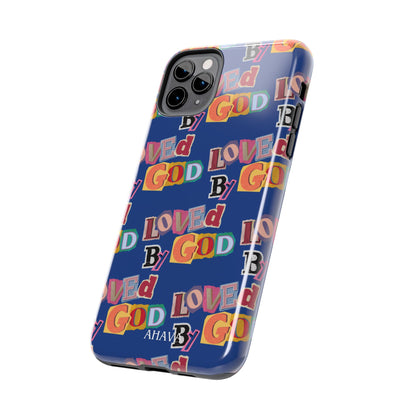 "Loved by God" Blue Phone Case