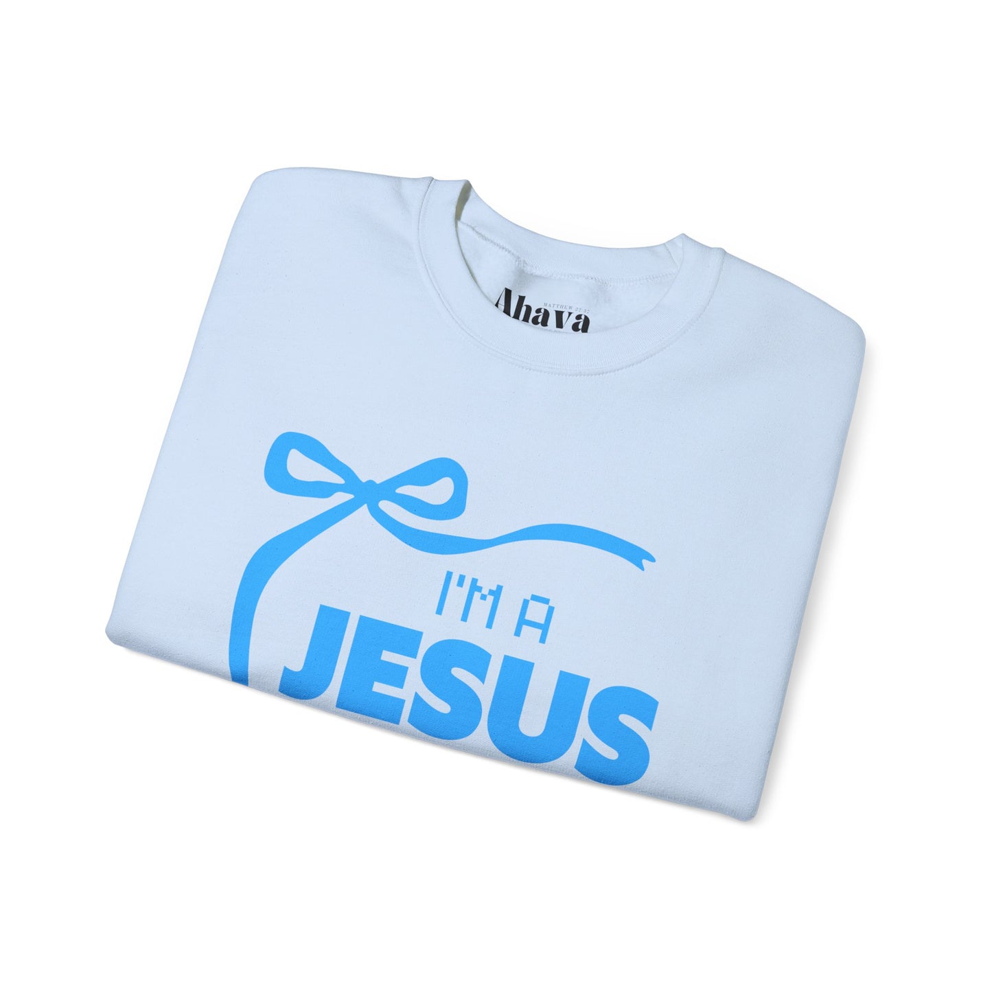 Jesus girl in a Jesus World Sweatshirt