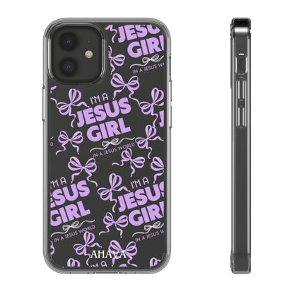I'm a Jesus Girl Purple Case -Clear