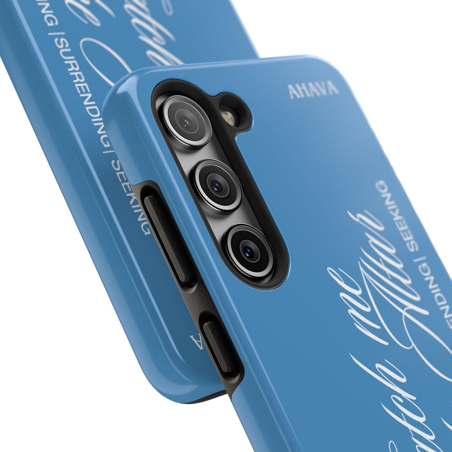 "Catch Me at the Altar" Light Blue Phone Case