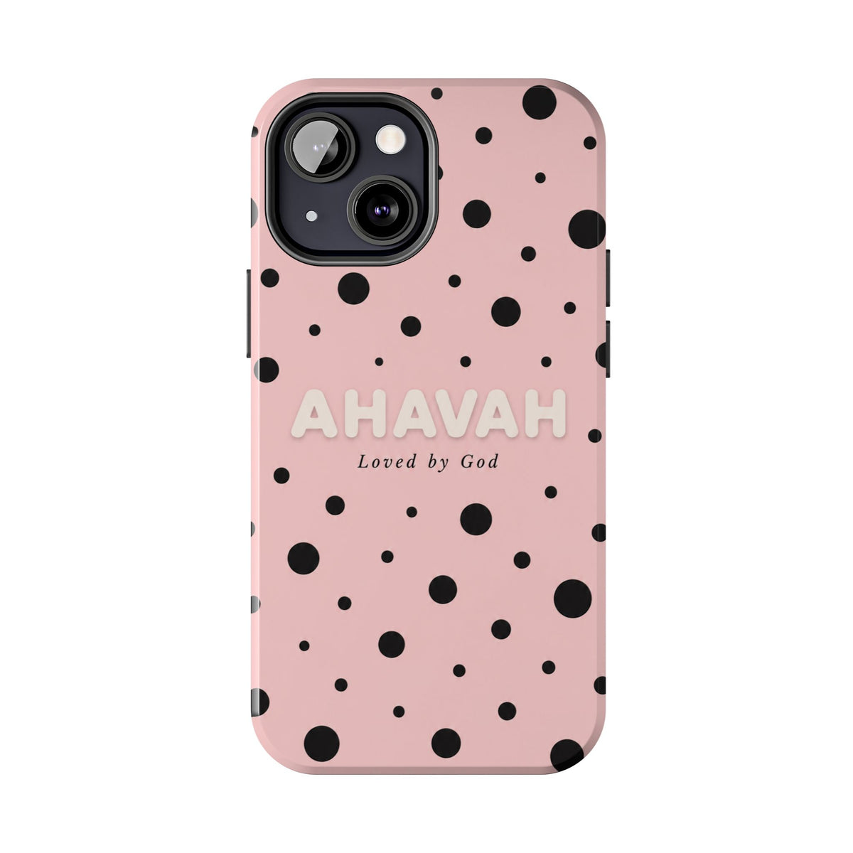 Ahavah Pink Polka Dot Phone Case