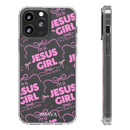 I'm a Jesus Girl Pink Case -Clear
