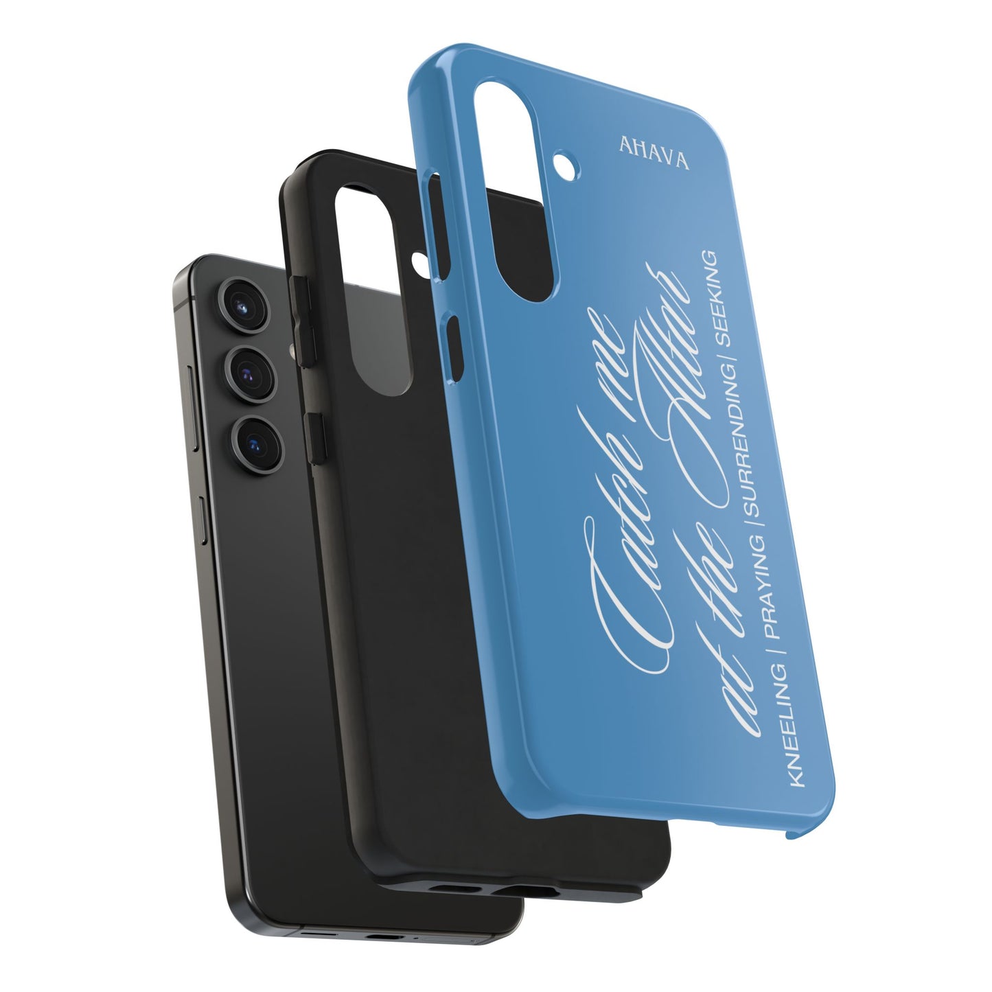 "Catch Me at the Altar" Light Blue Phone Case