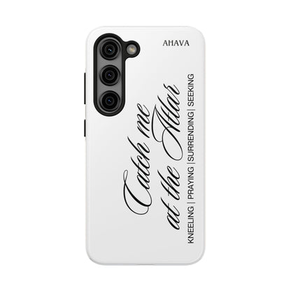 "Catch Me at the Altar" White Phone Case