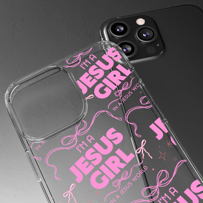 I'm a Jesus Girl Pink Case -Clear