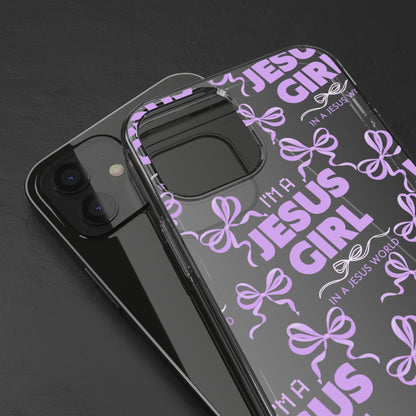 I'm a Jesus Girl Purple Case -Clear