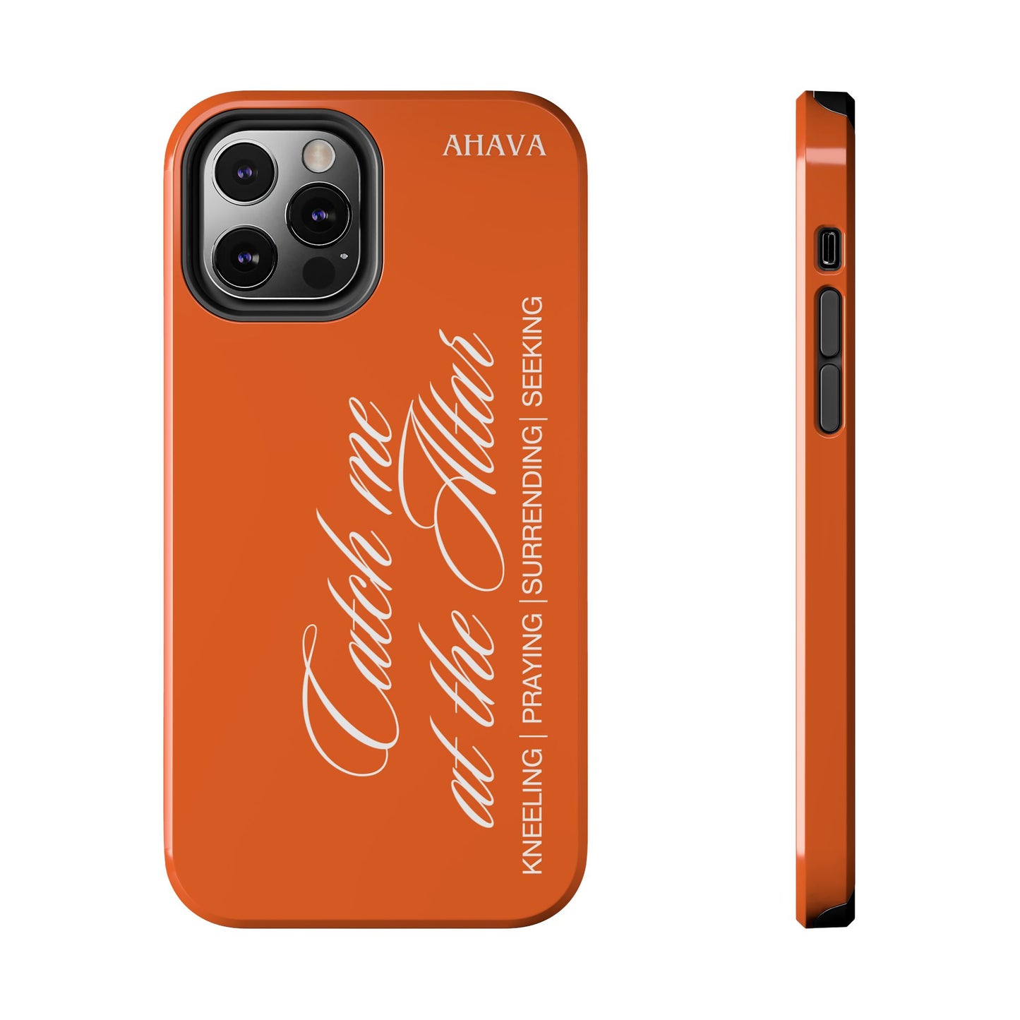 "Catch Me at the Altar" Orange Phone Case