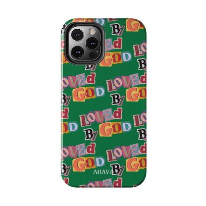 "Loved by God" Green Phone Case