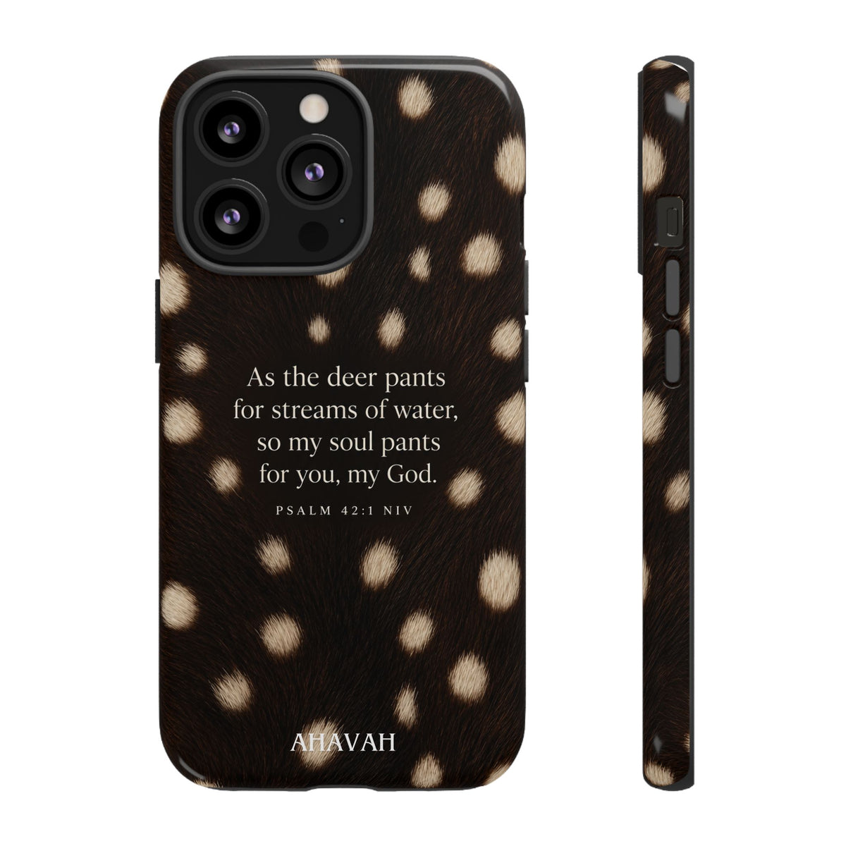 Psalm 42:1 Midnight Fawn Print Phone Case | As the Deer Pants