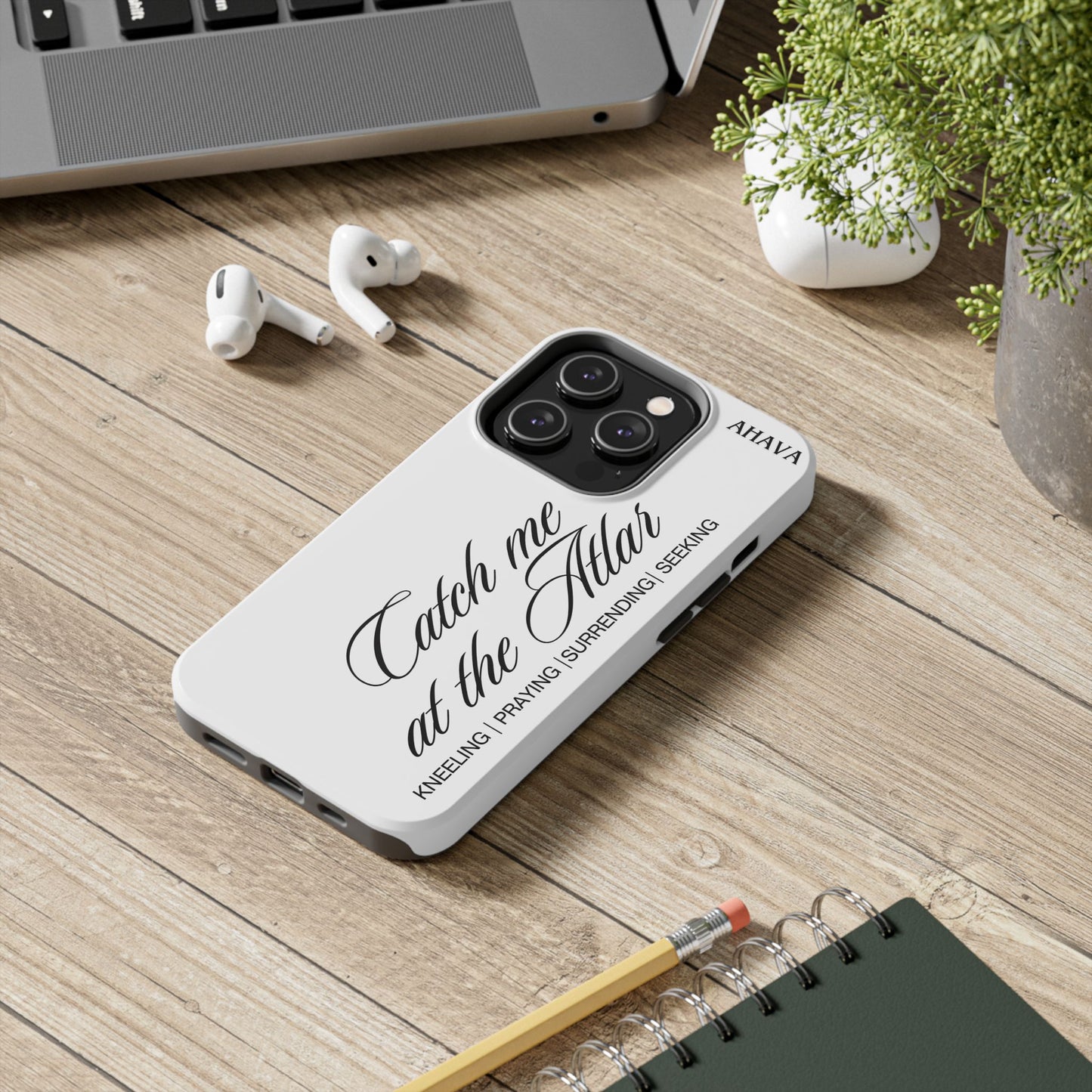 "Catch Me at the Altar" White Phone Case