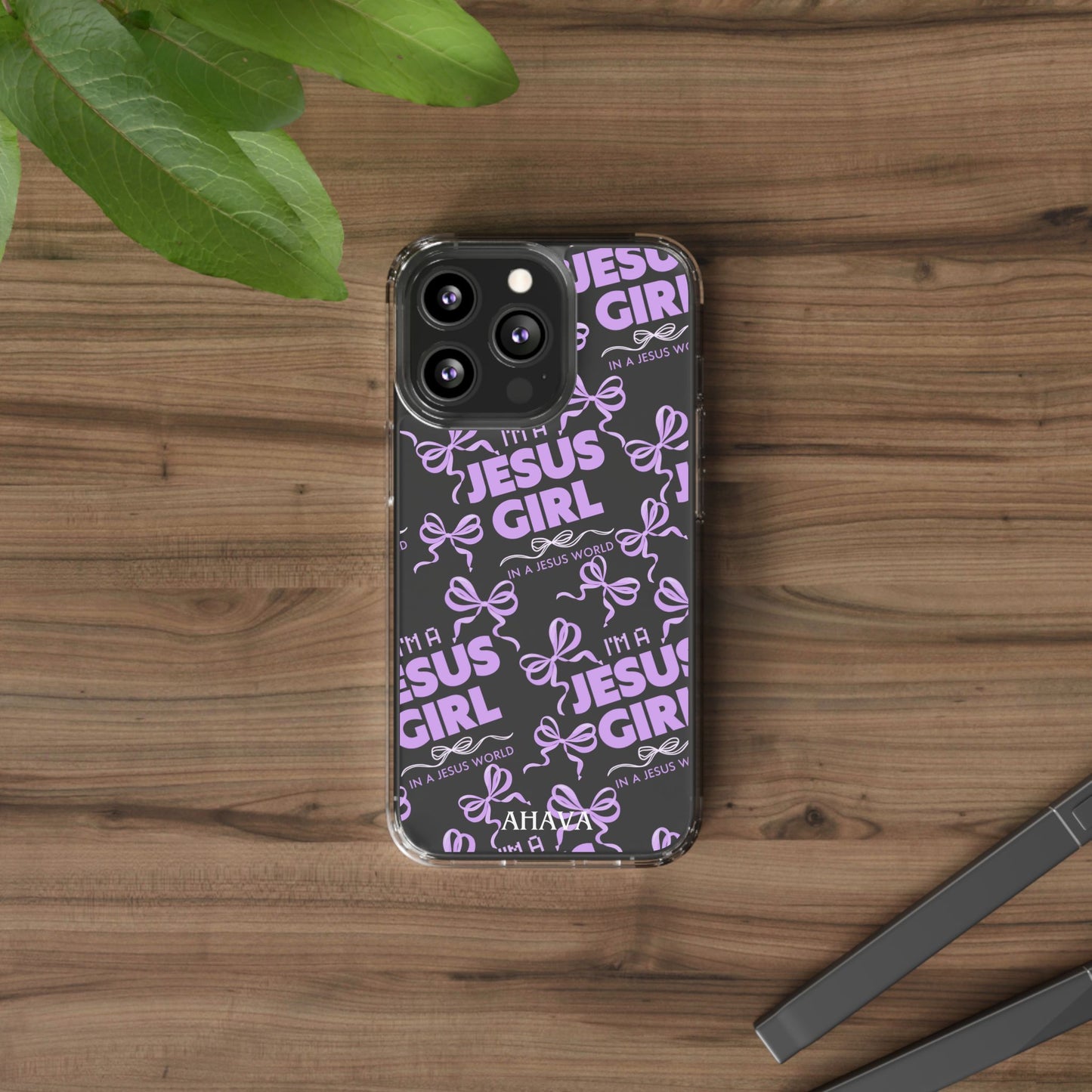 I'm a Jesus Girl Purple Case -Clear