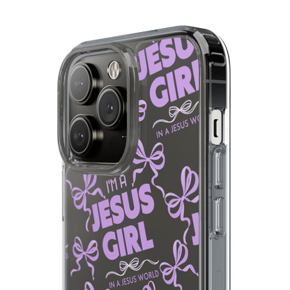 I'm a Jesus Girl Purple Case -Clear