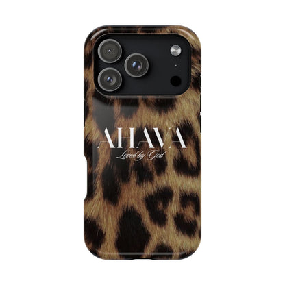 Leopard Print Ahava Phone Case