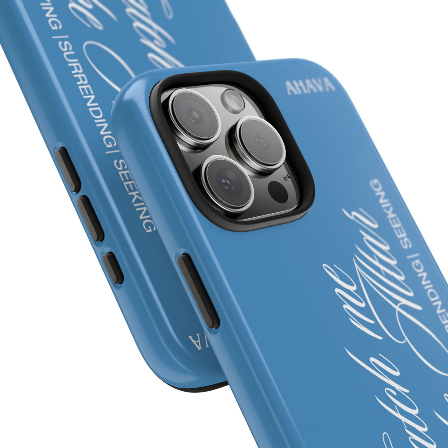 "Catch Me at the Altar" Light Blue Phone Case