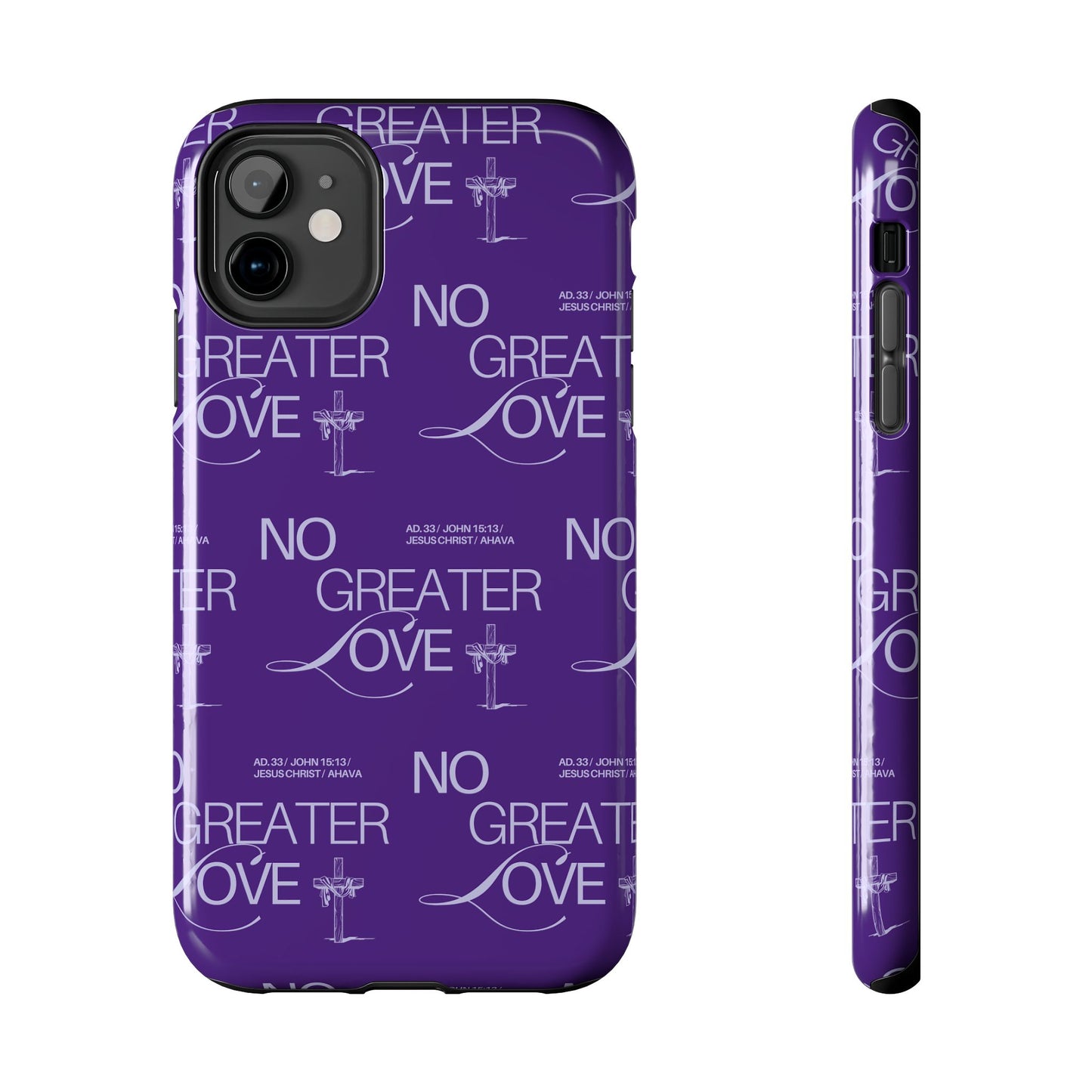"No Greater Love" Purple Phone Case