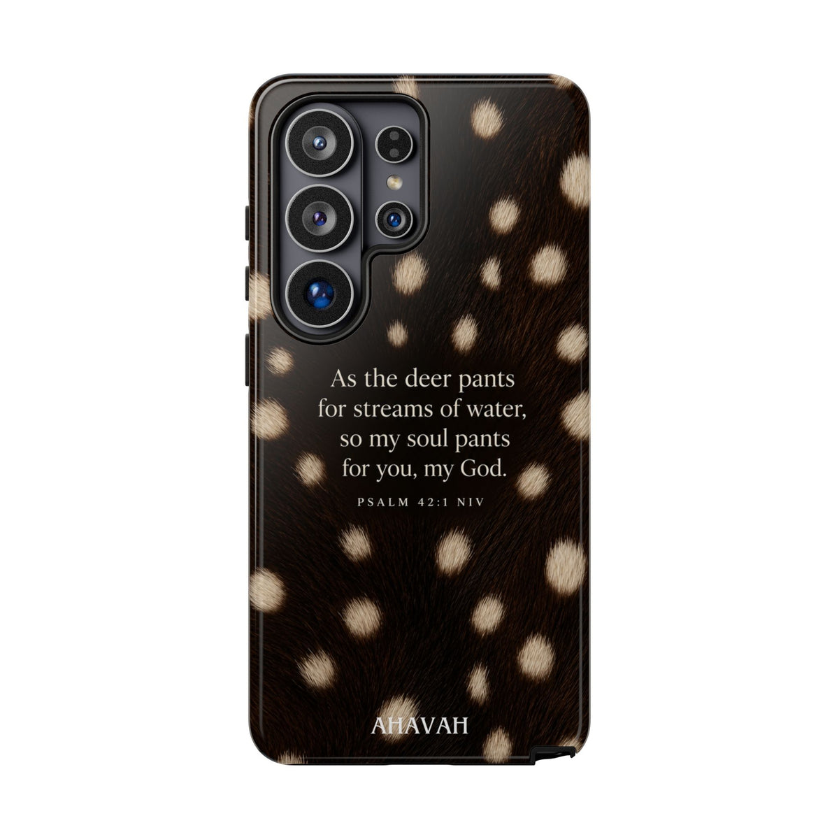 Psalm 42:1 Midnight Fawn Print Phone Case | As the Deer Pants