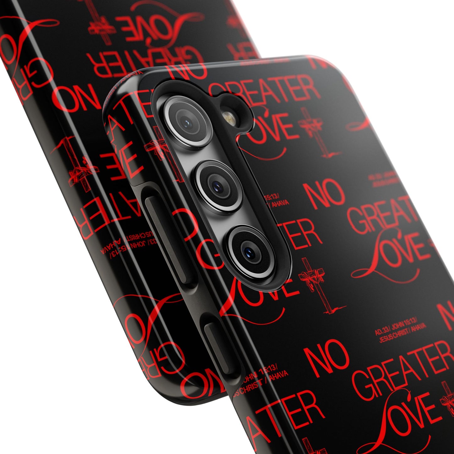 "No Greater Love" Red Phone Case