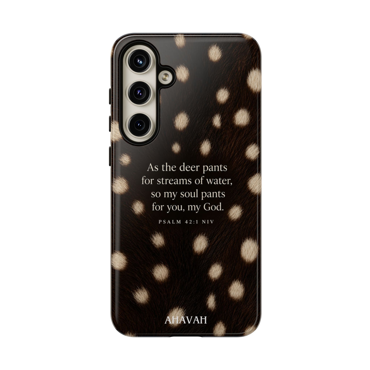 Psalm 42:1 Midnight Fawn Print Phone Case | As the Deer Pants