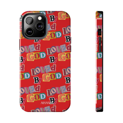 "Loved by God" Red Phone Case