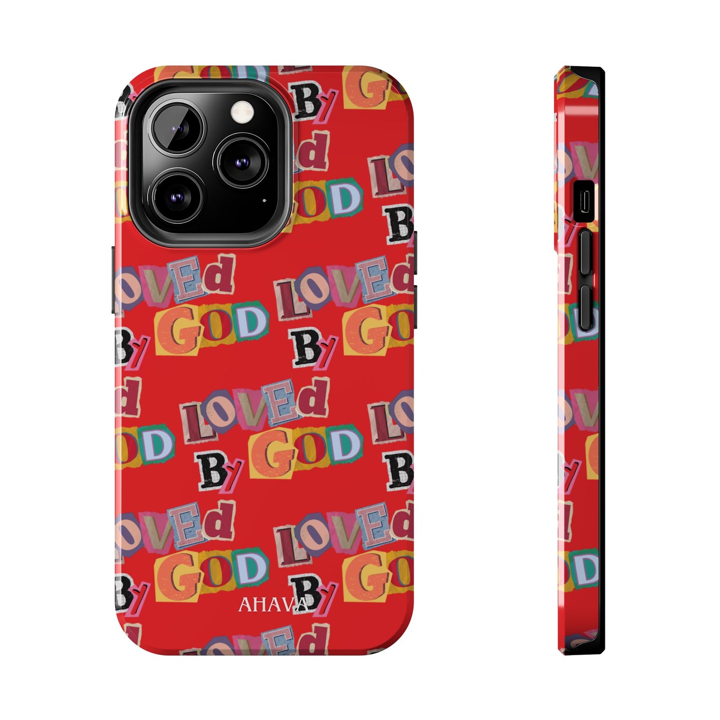 "Loved by God" Red Phone Case