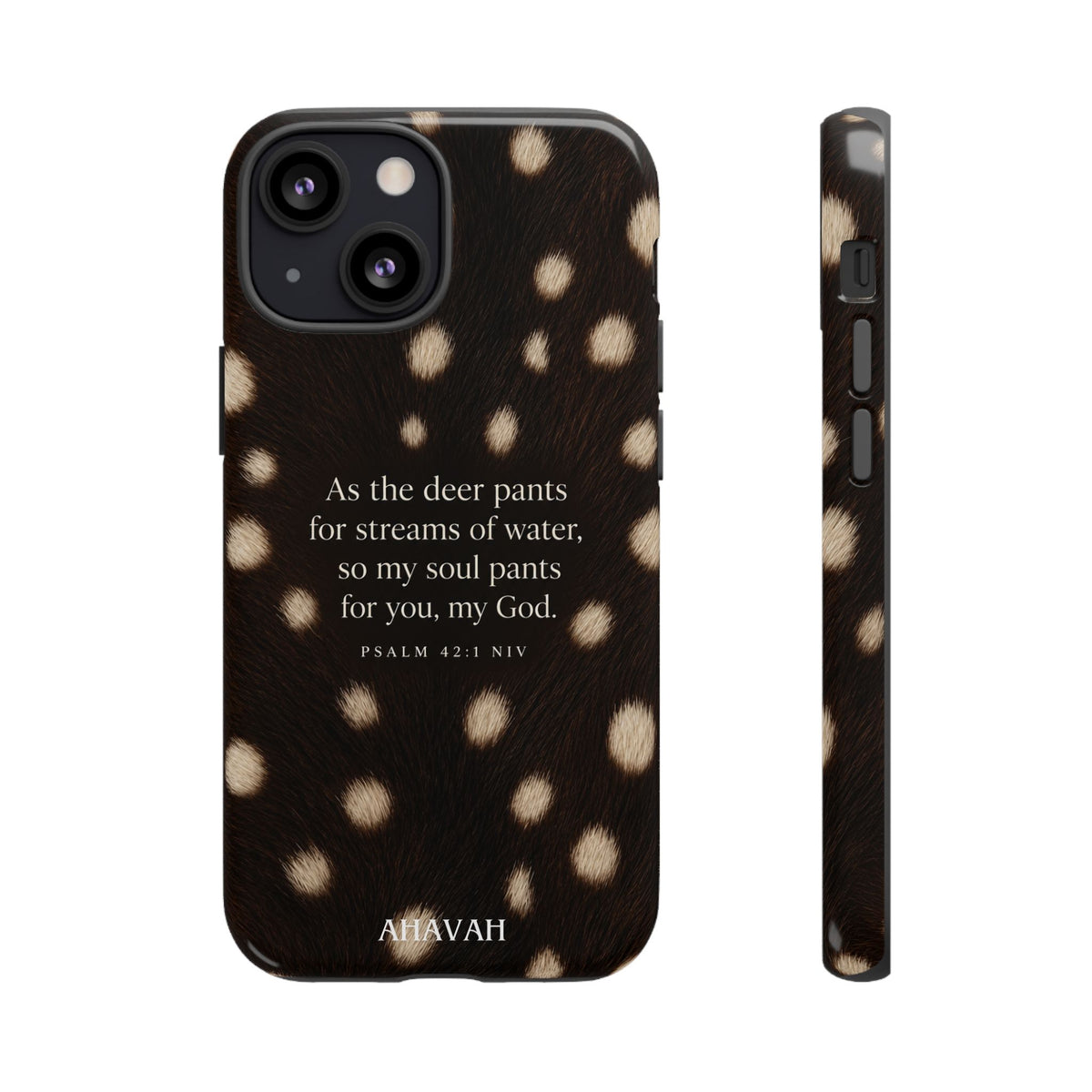 Psalm 42:1 Midnight Fawn Print Phone Case | As the Deer Pants