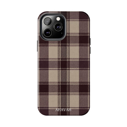 Abba’s Embrace | Warm Teddy Plaid Phone Case