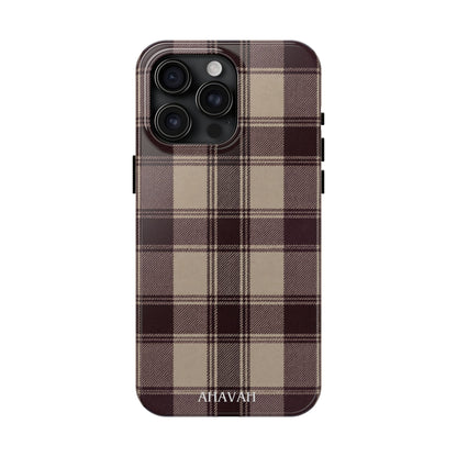 Abba’s Embrace | Warm Teddy Plaid Phone Case