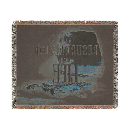 "I Am the Resurrection and the Life” Woven Prayer Blanket