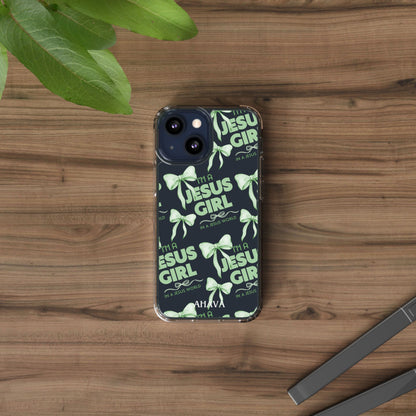 I'm a Jesus Girl Green Case -Clear