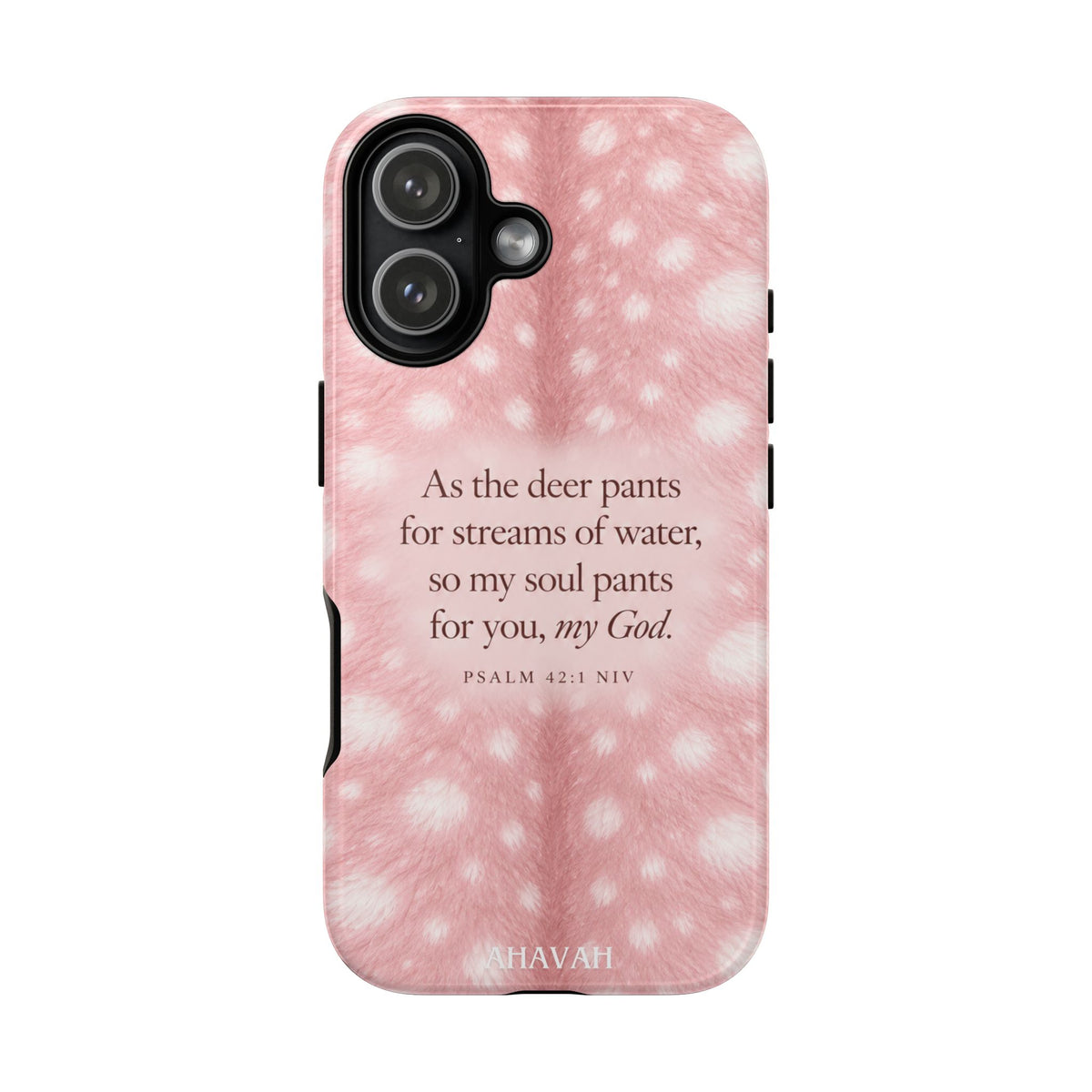Psalm 42:1 Blush Pink Fawn Phone Case
