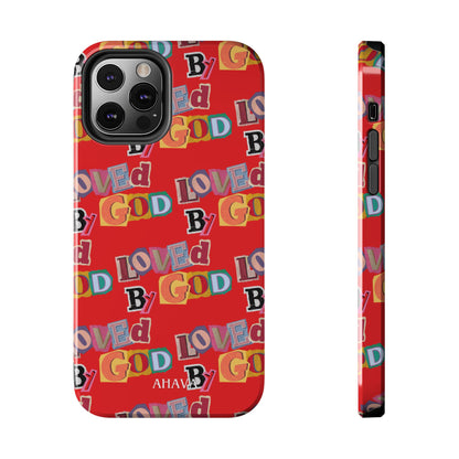 "Loved by God" Red Phone Case