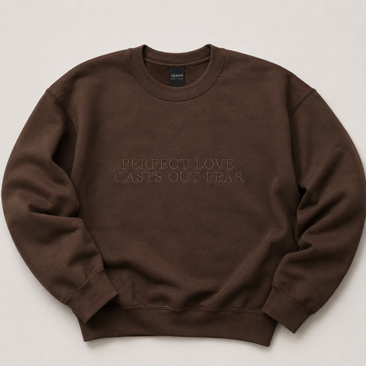 Perfect Love Casts Out Fear (1 John 4:18) | Embroidery