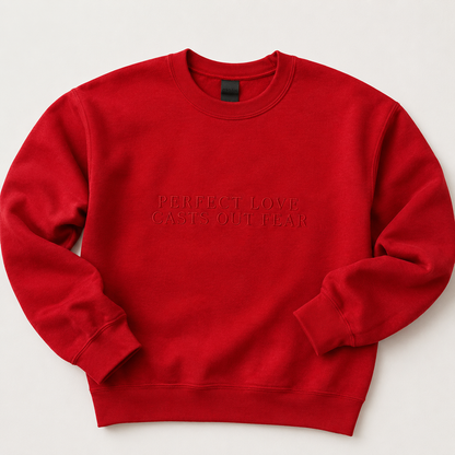 Perfect Love Casts Out Fear (1 John 4:18) | Embroidery
