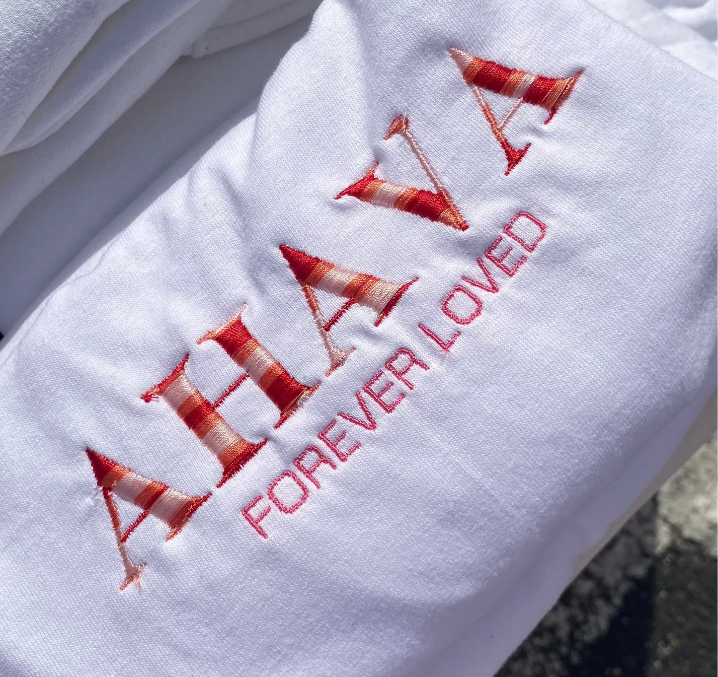 Ahava:  Forever Loved (Multipink) | Embroidery