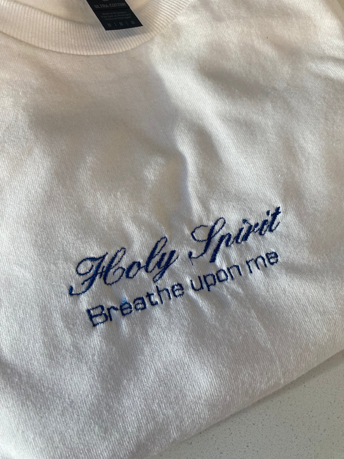 Holy Spirit Breathe Upon Me | Embroidery