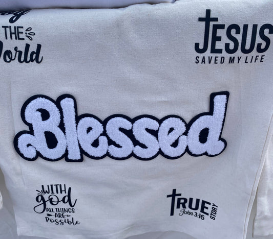 White Blessed Tote