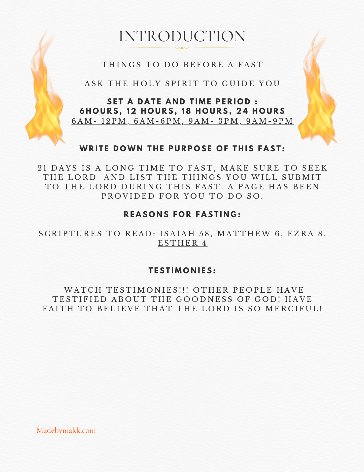 Time for Fire | 7 DAY Fasting Journal