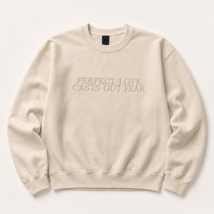 Perfect Love Casts Out Fear (1 John 4:18) | Embroidery