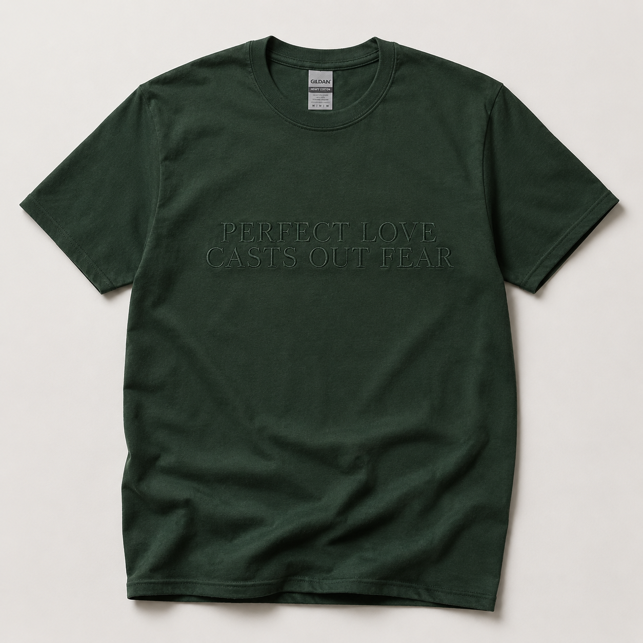 Perfect Love Casts Out Fear (1 John 4:18) | Embroidery