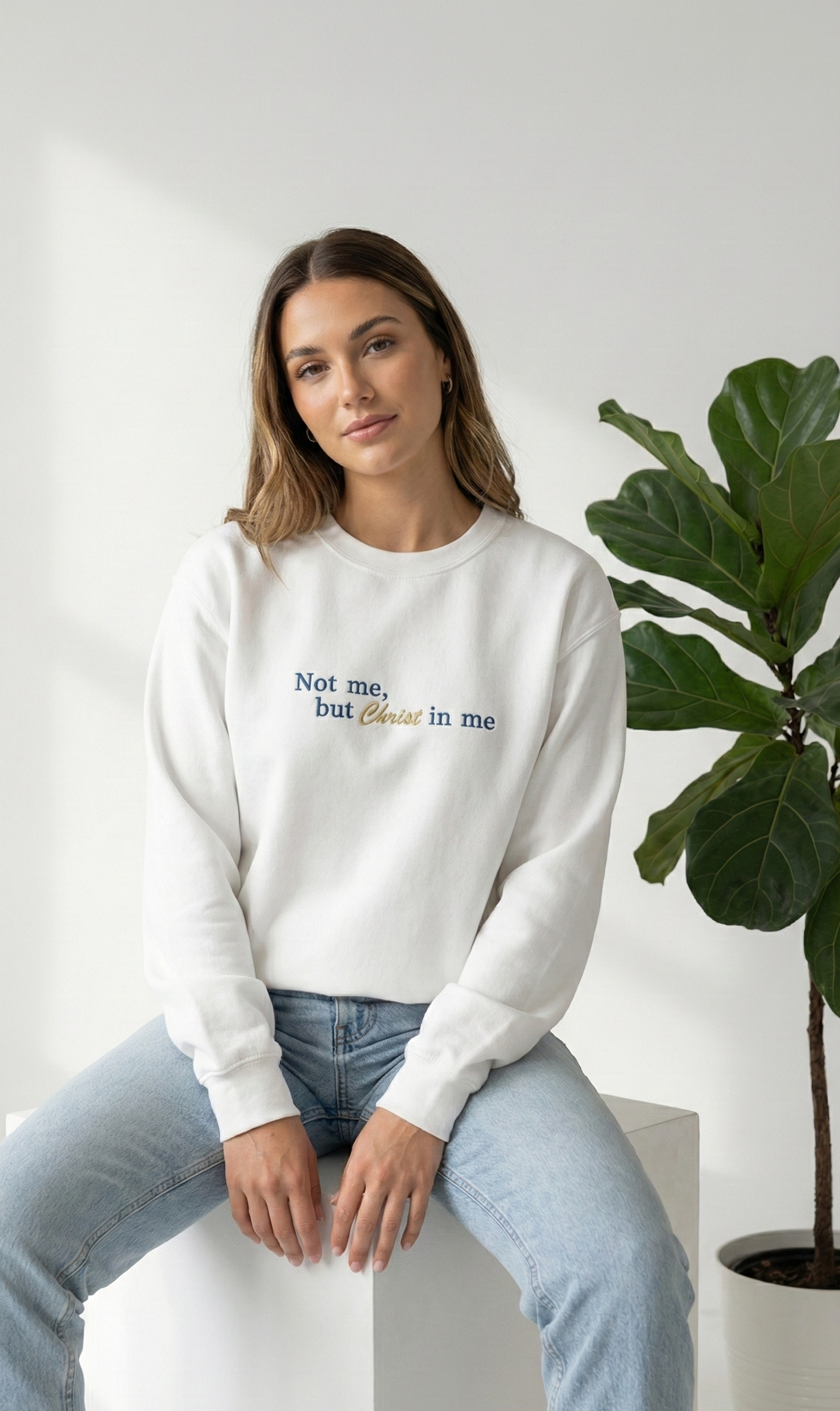 Not Me, but Christ in me Sweatshirt