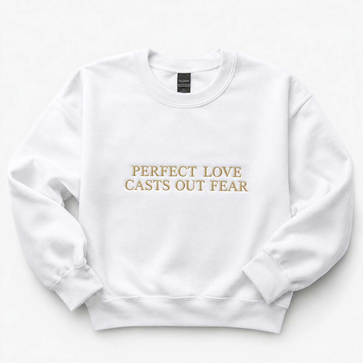 Perfect Love Casts Out Fear (1 John 4:18) | Embroidery